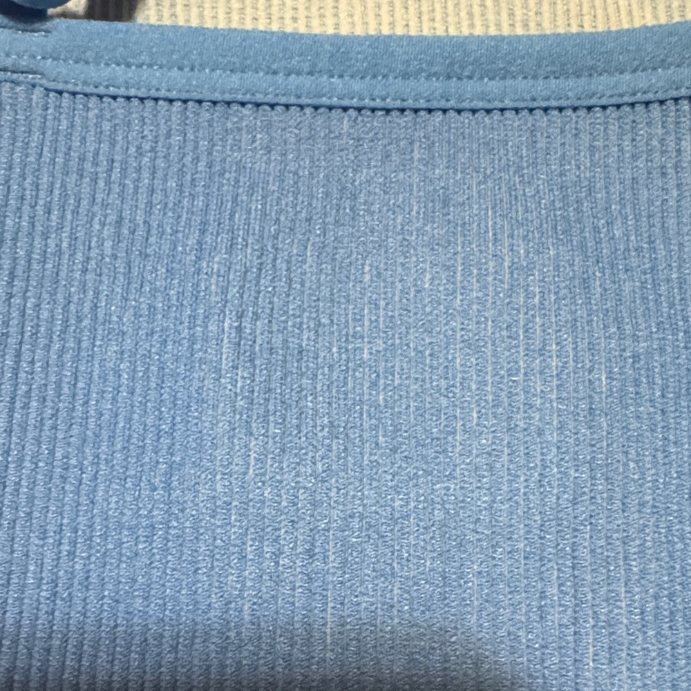 Colsie Blue Ribbed Tank Top - Picture 5 of 6